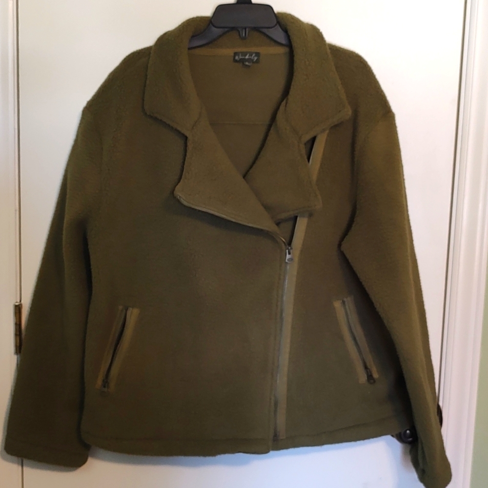 Wonderly Green Sherpa Jacket